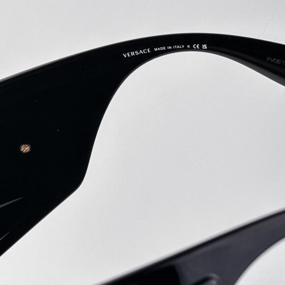 Versace VE4451 GB1/87  Sunglasses Black Dark Grey Wraparound Unisex